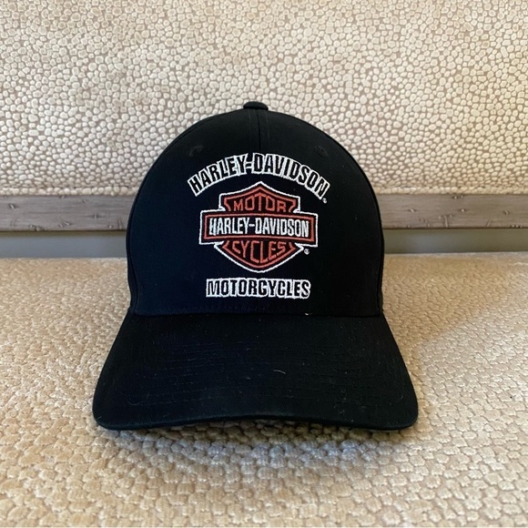 Harley Davidson Men's  Baseball Style Traditional Logo Stretch Cap Hat L/XL - Picture 3 of 14